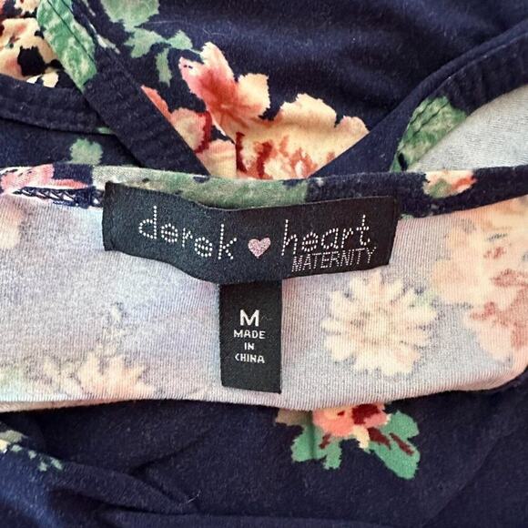 Womens Top Size Medium Maternity Tank Razorback Floral Baby Bump Pregnancy Mommy - Picture 7 of 7